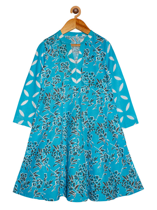 Girls Printed Full Sleeve Kurta