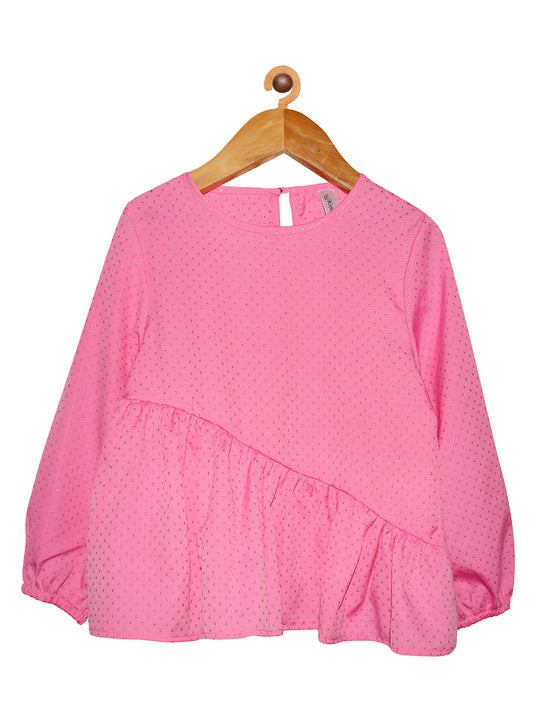 Girls Full Sleeve Cut & Sew Frill Layer Top