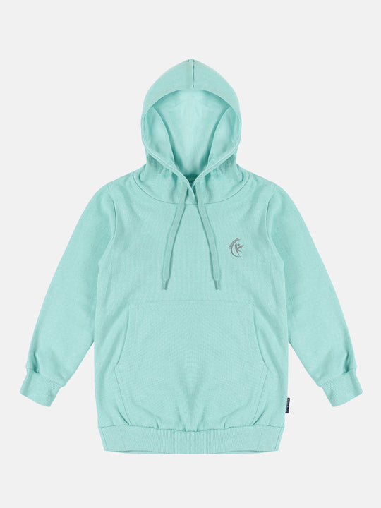 Solid Full Sleeve Hooded Sweatshirt