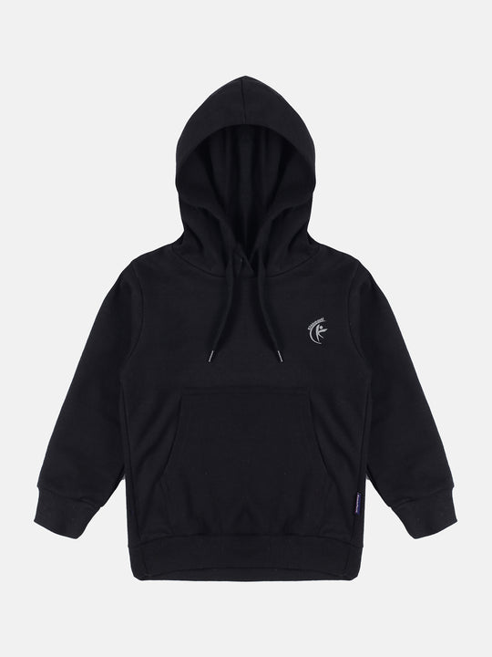 Solid Full Sleeve Hooded Sweatshirt