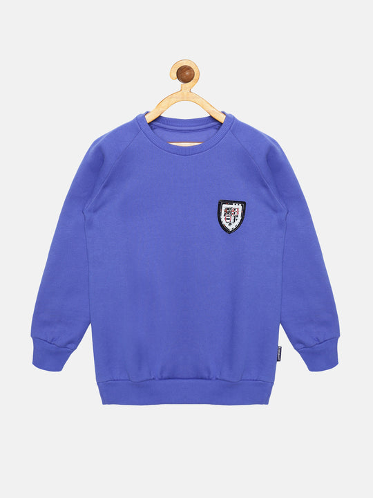 Boys Round Neck Sweatshirt With Applique