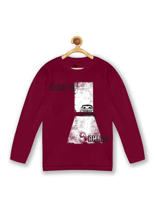 Boys Printed Full Sleeve Round Neck Tee