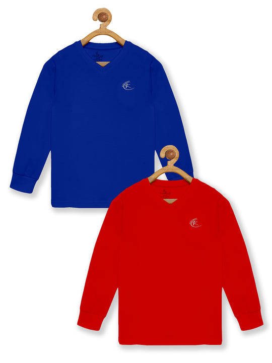 Boy's Full Sleeve V Neck Tee Pack of 2