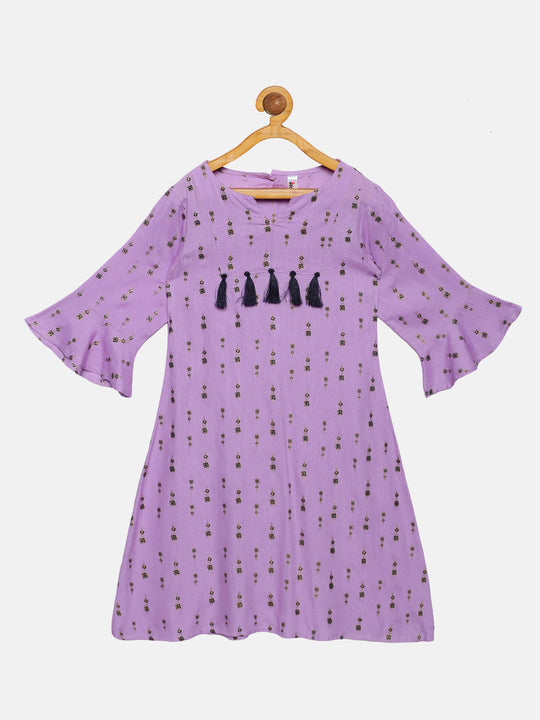 Girls Tassel Yoke Ethnic Kurta