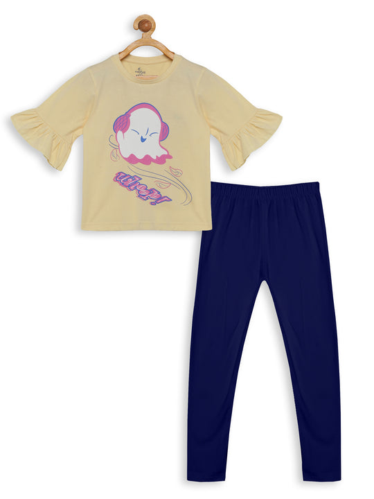 Girl's Printed Tee & Solid Legging Set