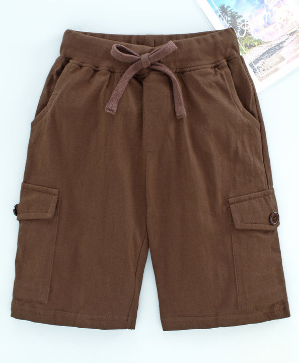 Boys Knee Length Jersey Cargo Shorts