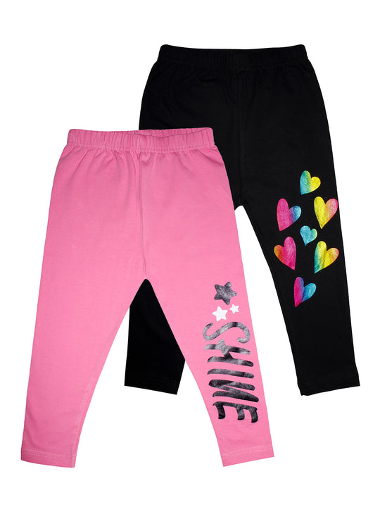 Girls Capri Legging with Print- Pack Of 2