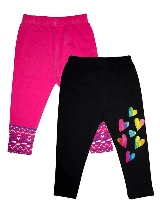 Girls Capri Legging with Print- Pack Of 2