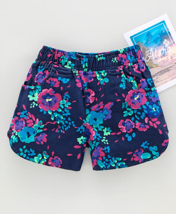 Girls Stretchable Cotton Shorts