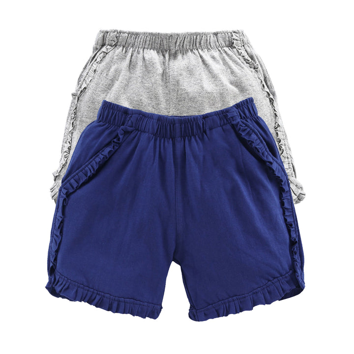 Girls Cotton Hot Shorts-Pack of 2