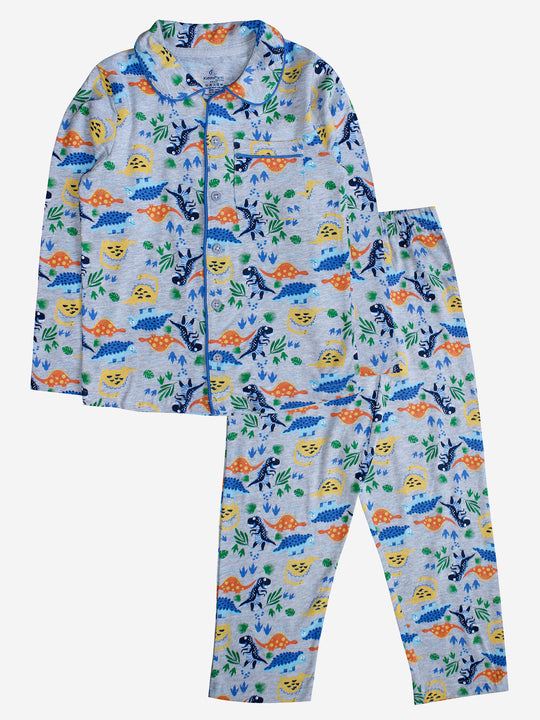 Boys AOP Shirt and Pyjama Night Set