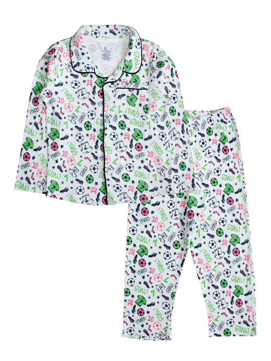 Boys AOP Shirt and Pyjama Night Set