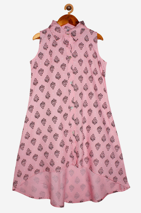 Girls Sleeveless A-Line Kurta