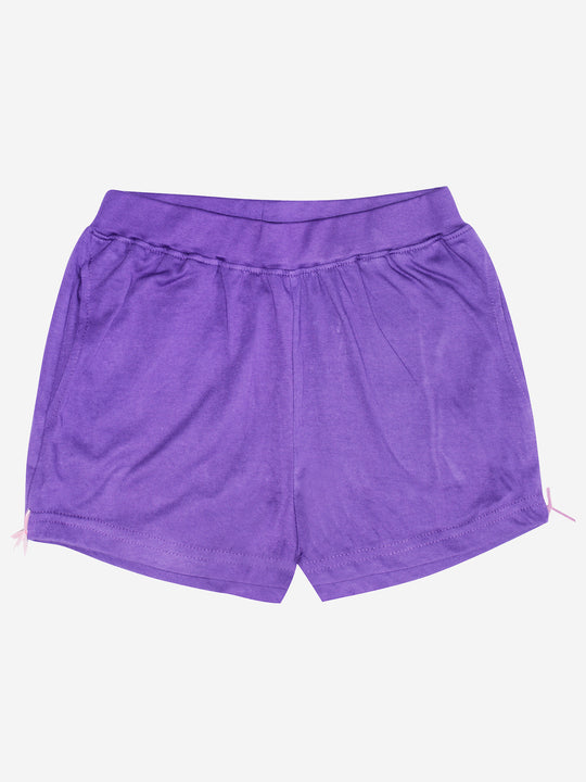 Girls Knit Hot Shorts With Back Pocket