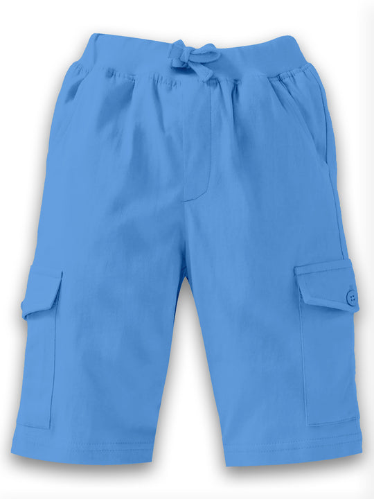 Boys Solid Knit Cargo Shorts