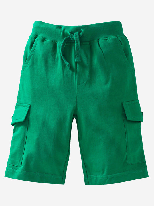 Boys Solid Knit Cargo Shorts