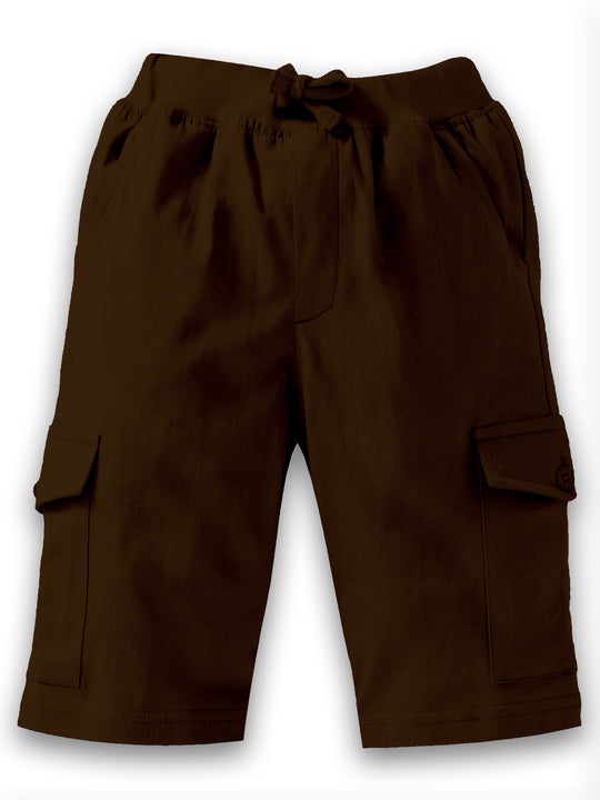 Boys Solid Knit Cargo Shorts