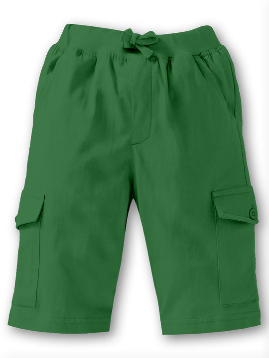 Boys Solid Knit Cargo Shorts