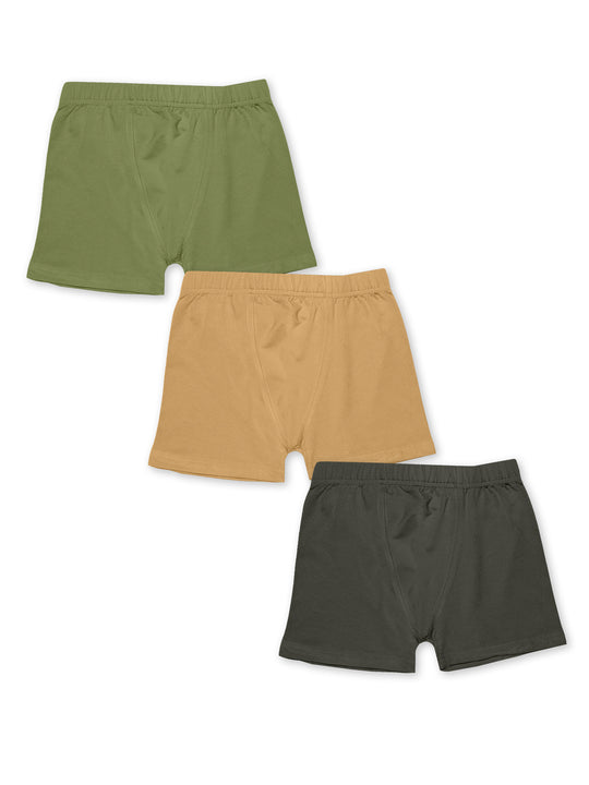 Boys Solid Boxer shorts Pack of 3
