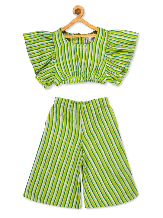 Girl's Printed Top & Culotte Co-ords Set