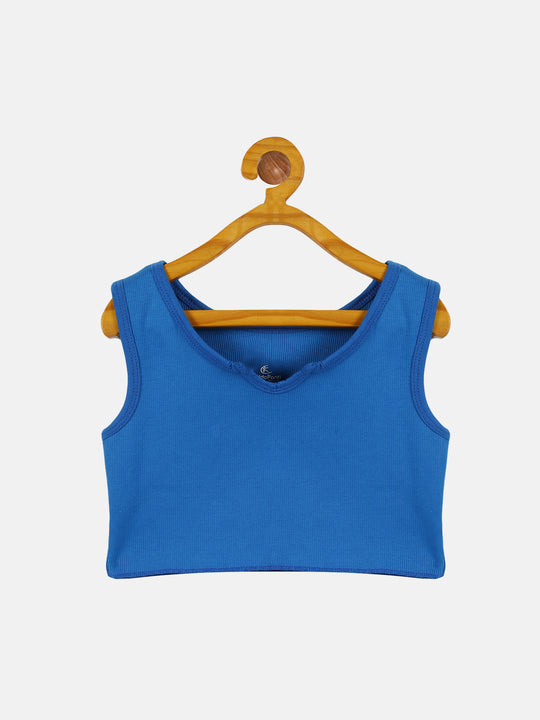 Girls Rib Crop Tank Top