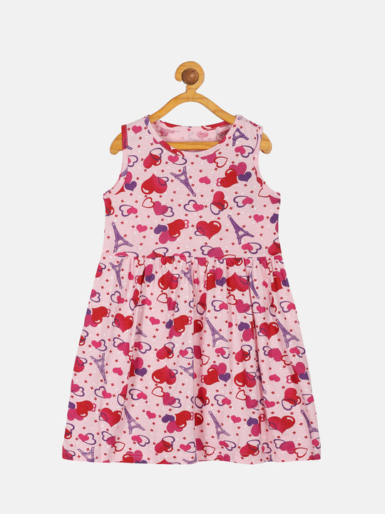 Girls Sleeveless Yoke Gather Dress