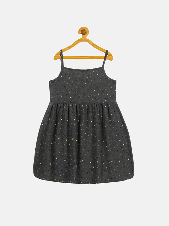 Girls Strap Dress With Yoke