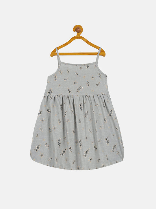 Girls Strap Dress With Yoke