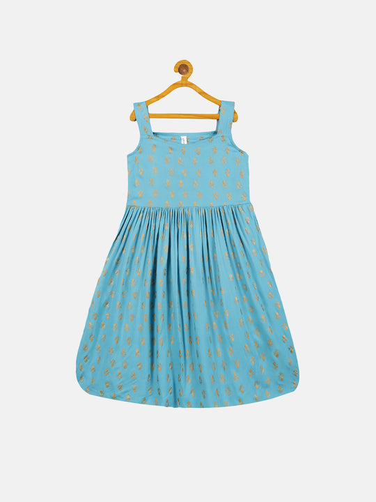 Girls Square Neck Sleeveless Frock