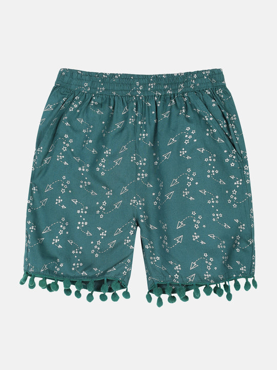 Girls AOP Print Shorts